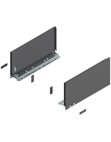 LEGRABOX Zarge, Höhe C (177 mm), NL=350 mm, links/rechts, für LEGRABOX pure, oriongrau matt - Blum