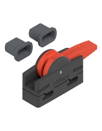 SERVO-DRIVE Verbindungsknoten (Set), werkzeuglos montierbar, orange/schwarz - Blum - 1