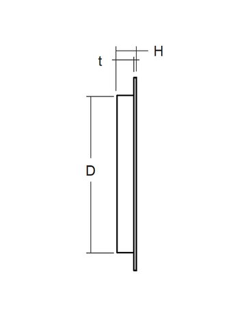 Griffmuschel GR150 150x50mm für Holztüre Einbautiefe 13mm in schwarz - ABP-Beyerle - 2