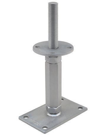 Pfostenträger PTP easy RS/LS Gewinde "CE" Verstellbereich 190-255 mm ZiNiP - Pitzl - 1