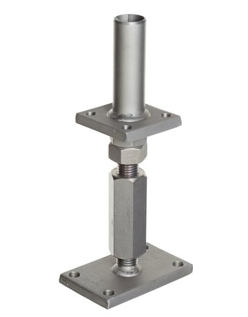 Pfostenträger mit Rohr und quatratischer Platte 10930 - Pitzl - 1