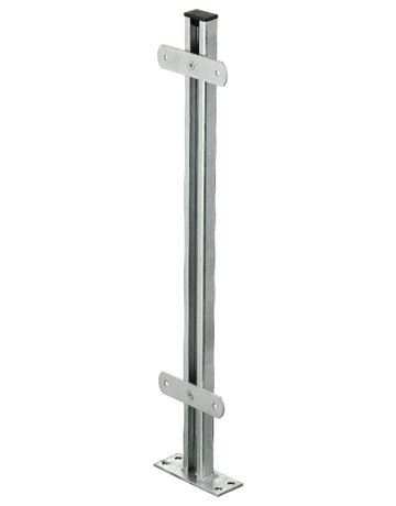 Zaunsäule ZSP, C-Profil zum Aufdübeln, Höhe 1000 mm, inkl. zwei Alu-Durchgangslaschen und einer Kunststoffkappe, feuerve - Pitzl