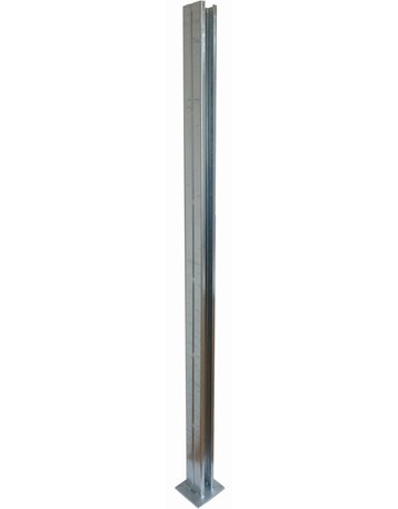 Säule C-Profil 80 x 50 x 20 x 3 doppelt Länge 2000mm verschweisst a.Platte feuerverzinkt - Pitzl