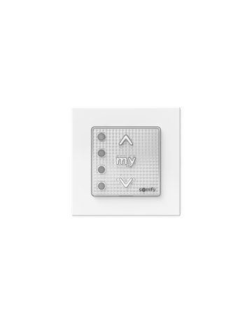Smoove 4 Mode IN io II mit Rahmen Pure und 2 Befestigung -Platten, 4-Kanal Wandsender - Somfy
