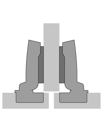 Möbel-Topfscharnier,110°,Kröpf.9,5mm Sensys 8645i,9073615,halb vorl.,vernickelt - Hettich - 3