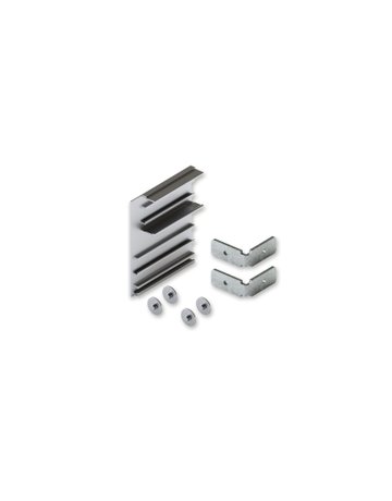 Blendenendstück-Set Junior 80/100 Z links, 66 mm, eloxiert - Hawa