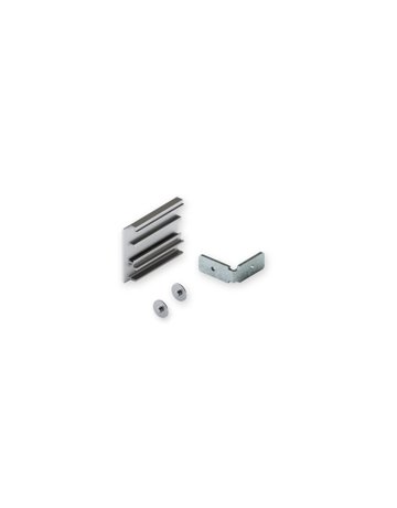 Blendenendstück-Set Junior 80/100 B links, 53 mm, eloxiert - Hawa