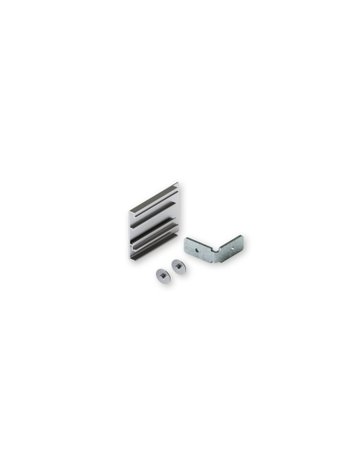 Blendenendstück-Set Junior 80/100 B rechts, 53 mm, eloxiert - Hawa