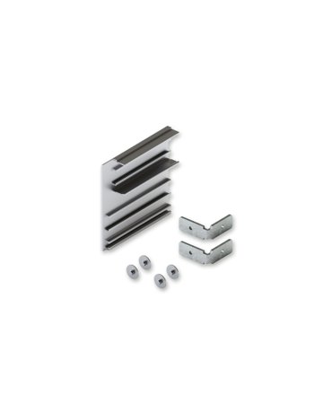 Junior 80/100Z Blendenendstück-Set 79 mm links LM eloxiert - Hawa