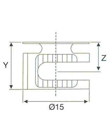 Modulfix Exzenter N 15/19 SW4/PZ2 vernickelt - Topform - 2