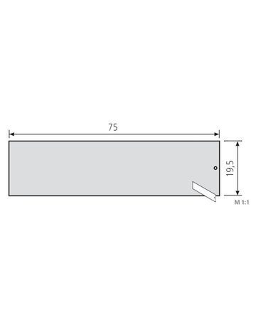 Alu-Namensschild RSA 2 75,5 x 19,5 mm ohne Gravur - Renz - 1