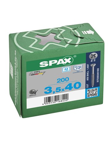 Glasleistenschraube, Senkkopf,  Kreuzschlitz Z, CUT, TG - SPAX - 4