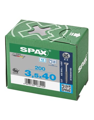 Glasleistenschraube, Senkkopf,  Kreuzschlitz Z, CUT, TG - SPAX - 5