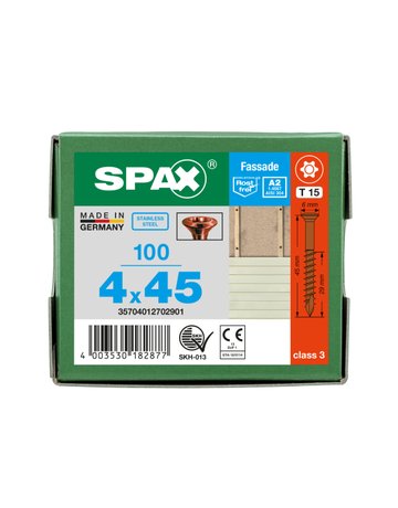 SPAX-S A2 Liko KLEINER KOPF BREMSRIPPEN 4 x 45 mm T-STAR PLUS T15 - 5