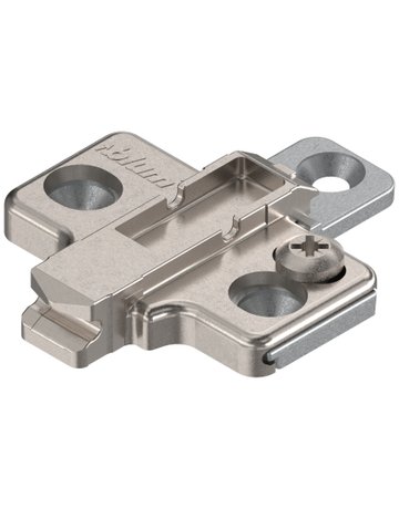 CLIP Montageplatte, kreuz, 0 mm, Zink, Schrauben, HV: 2-teilig - Blum - 1