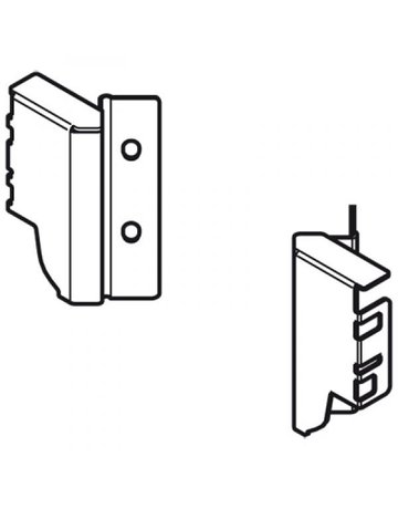 Eck-Rückwandhalter für Space Corner weiß - Blum - 1