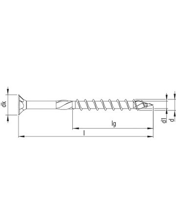HECO-TOPIX Schraube Senkkopf TG 8 x 400 mm T 40 verzinkt - Heco Schrauben - 2
