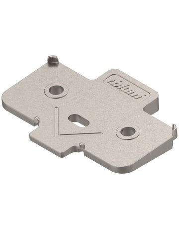 Winkelkeil, kreuzform, +5°, Schraubversion, Distanzstärke: 0.8 mm, vernickelt - Blum