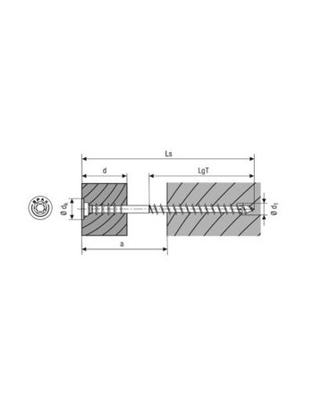 JUSTIERSCHR. FLACHKOPF T-STAR PLUS T30 - SPAX - 2