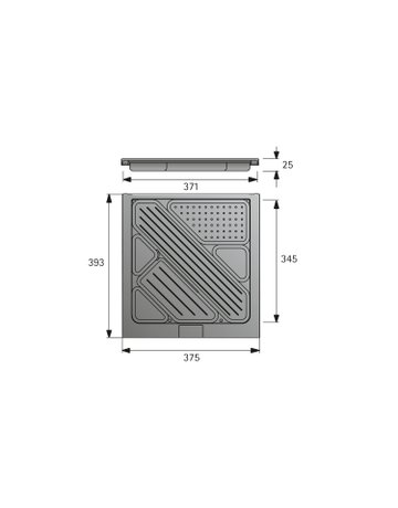 Schreibmaterialschale, Höhe 25 mm, 380 /392, schwarz - Hettich - 2