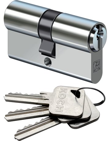 Profil-Doppelzylinder P031 Not- und Gefahrenfunktion Mmv je 3 Schl. BL=27/40 mm Code Z4114035 - Ikon - 1