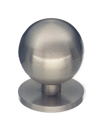 Designknopf Messing edelstahlfinish H 38 Ø 30 mm - Schwinn - 1