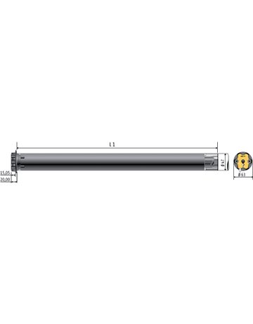 Funkeinsteckantrieb elektronische Oximo mit Kabel 3 mtr schwarz - Somfy - 1