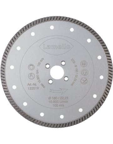 Diamant-Trennscheibe, ø 180 zu Delta inkl. 4NL, Ø 8,3 90° - Lamello - 1