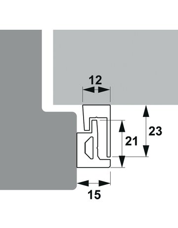 AXA Sicherheitsleiste M2 weiß für nach innen öffnende Tür 2350 mm - AXA Home Security - 2