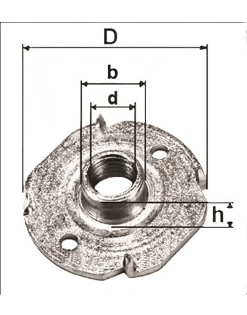 Einschlagmutter Scheibendurchmesser 60mm - - 2
