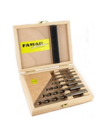 Famag Holz-Spiralbohrer-Satz HSS 7 teilig (je 1 St. 3,4,5,6,8,10,12 mm) - 1
