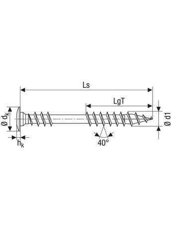Terassenschraube BOLD Zierkopf 5x56mm,Fixgw,Innensechsrund T20,ER A2 - SPAX - 7