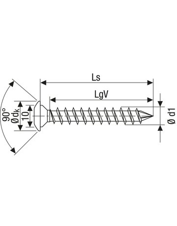 Pfostenschraube A1 Zentrierkopf 8x50mm,Vollgw,Innensechsrund T40,ER A2 - SPAX - 7
