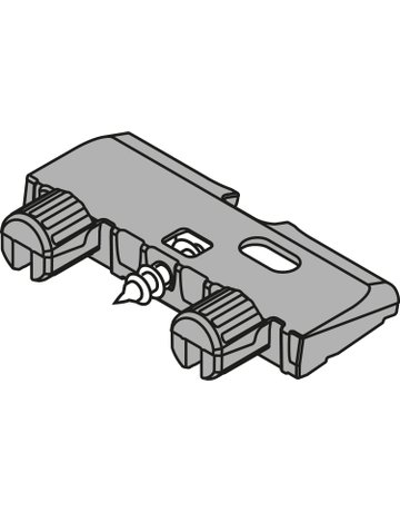 TANDEMBOX Bodenabstützwinkel, erforderlich ab Korpusbreite = 750 mm, Einpressen und Schrauben, R7037 staubgrau - Blum - 2