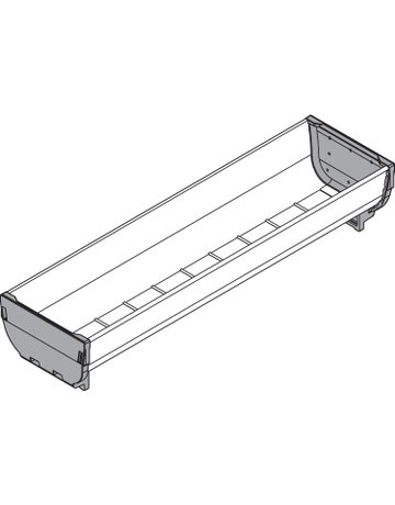 ORGA-LINE Schale, Länge=352 mm, Breite=88 mm, inox-gebü/staubgr - Blum - 2