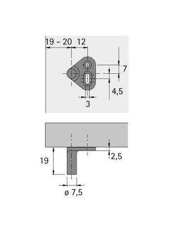 Anschlagstift - Hettich - 2