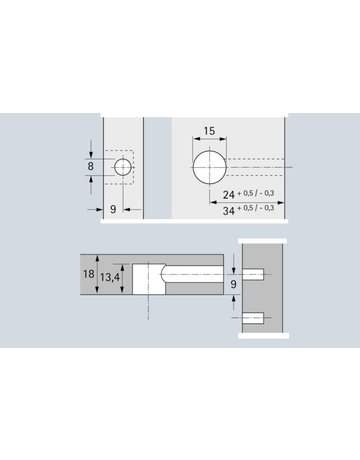 HETTICH Exzenter-Verbindungsbeschlag Rastex 15, ZDG - Hettich - 2