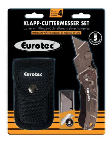 Klapp-Cuttermesser inkl. Holster - Eurotec - 1