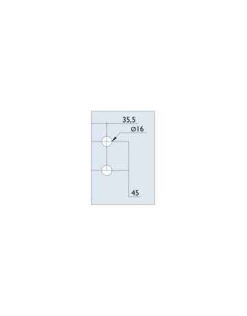 Glastürband Dokos/ Kea eckig 3-teilig Aluminium Edelstahlfarben - Topform - 2