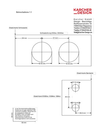 Glastürschloß EGS 360Q 83 mit Bänder Kosmos schwarz - Karcher Design - 4
