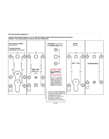 Drücker-Rosettengarnitur Rhodos EPL28 PZ Kosmos schwarz TS 38-47mm PlanDesign - Plan Design - 4