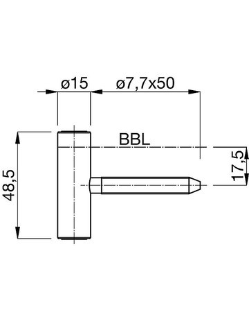 Prima Band 3-teilig für Holzz. 1 Zapfen schwarz matt PR315GL-RT-FR-SM (Rahmen) - Anuba - 2