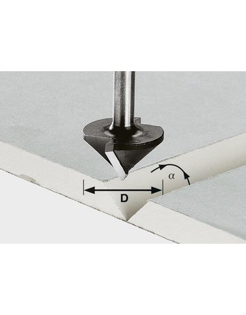 Gipskartonfräser HW D32/90Grad - Festool - 2