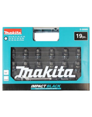 Impact-Schlagnuss-Set 19 teilig mit Ratsche - Makita - 1