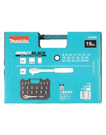 Impact-Schlagnuss-Set 19 teilig mit Ratsche - Makita - 4