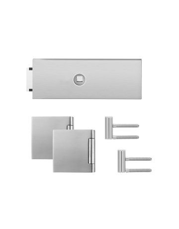 Glastürschloß EGS 660Q OS 71 mit Bänder Edelstahl matt unverschließbar - Karcher Design - 1