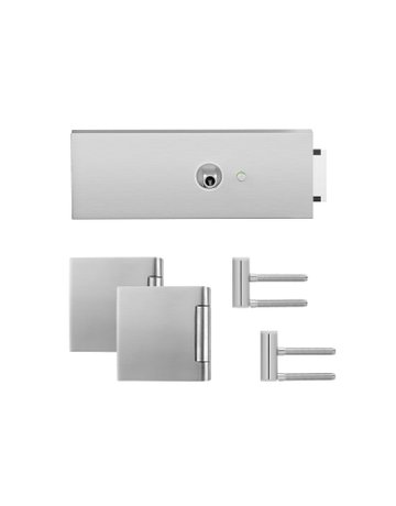 Glastürschloß KD Comfort EGS 660QL S9 71 mit Bänder Edelstahl matt KD Comfort Privacy - Karcher Design - 1