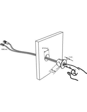 Einbau-Touch-Dimmer silber - max. 36 W - Topform - 2