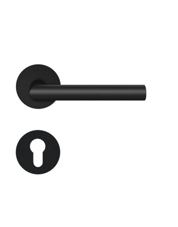 Drücker-Rosettengarnitur Rhodos EPL28 PZ Kosmos schwarz TS 38-47mm PlanDesign - Plan Design - 1