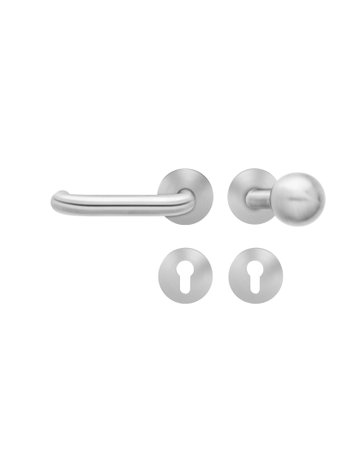 Wechsel-Rosettengarnitur Kreta XL EPRO/FS 17V Edelstahl matt links TST 35-75mm - Karcher Design